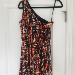 One shoulder silky Banana Republic dress